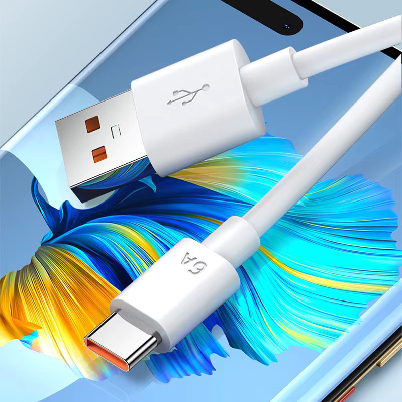 NNBILI USB Typ C Schnellladekabel 6A Datenkabel in Weiß - Bild 3