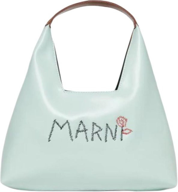 Marni Tragetasche, Kunstleder, Damen, Blau Braun - Bild 1