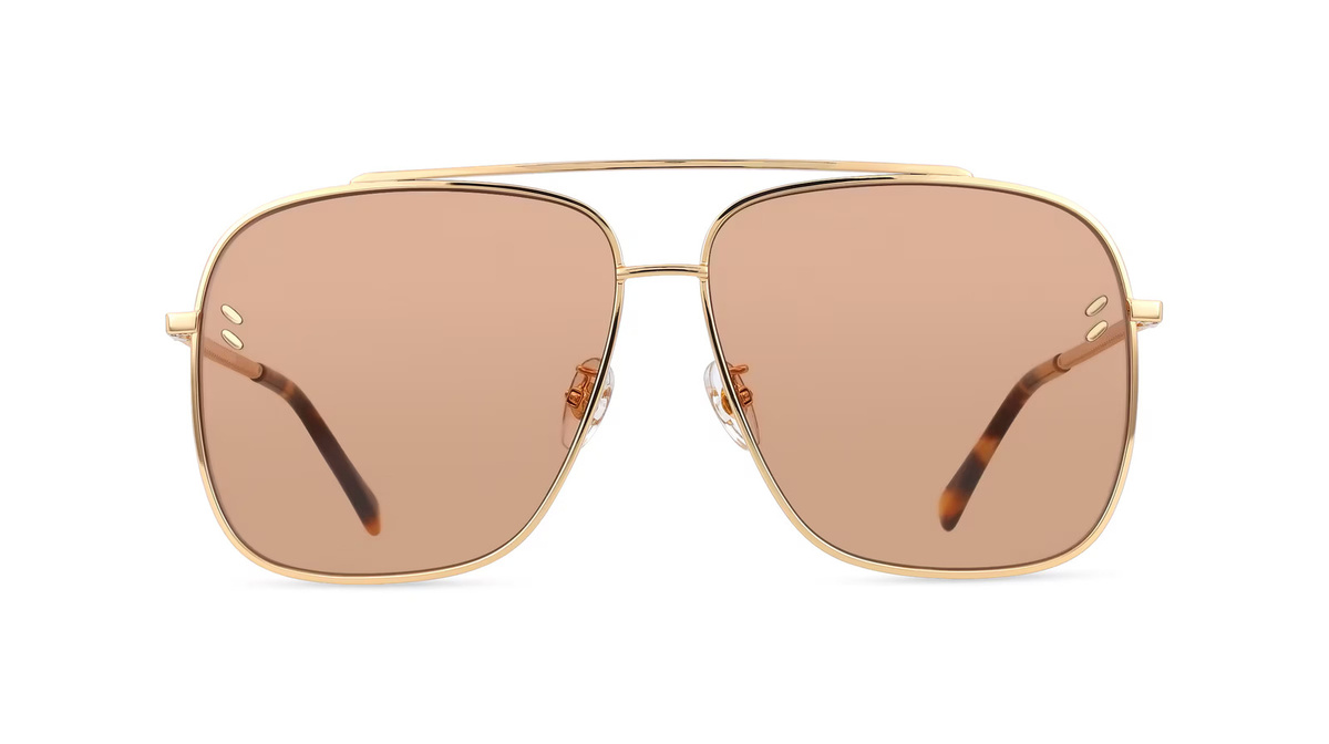 Stella McCartney Sonnenbrille, Pilot, Metall-Gestell, gold, Unisex - Bild 1