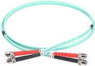 Digitus LWL Patchkabel Duplex OM3 Multimode ST auf ST 50/125 µm in Türkis - Bild 1