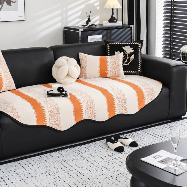 Rutschfestes Sofa-Sitzkissen aus Chenille für alle Jahreszeiten, B/B: 90 x 90 cm - Bild 1