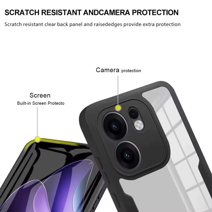 Transparente 360-Grad-Ganzkörper-Displayschutzfolie und stoßfeste Handyhülle für OPPO Reno 13 und Reno 14 Pro 13F 14F - Bild 5