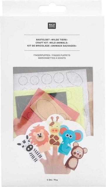 Rico Design Bastelset Filz Fingerpuppen Wilde Tiere - Bild 1