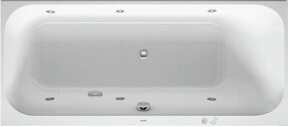 Duravit Whirlwanne Happy D.2 in Weiß, D-Form mit Air-Jets, Einbauversion, rechts - Bild 1