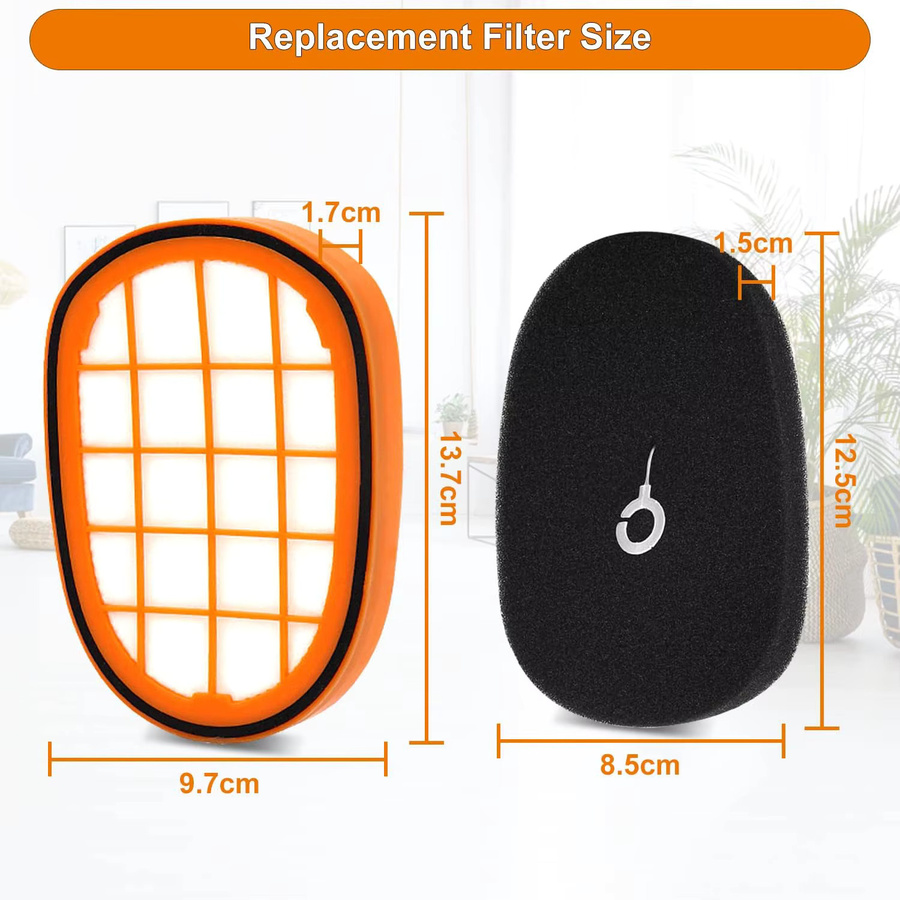 4er Pack Ersatzfilter für Philips SpeedPro Max Aqua Handstaubsauger FC6812 FC6813 FC6822 FC5005/01 - Bild 4