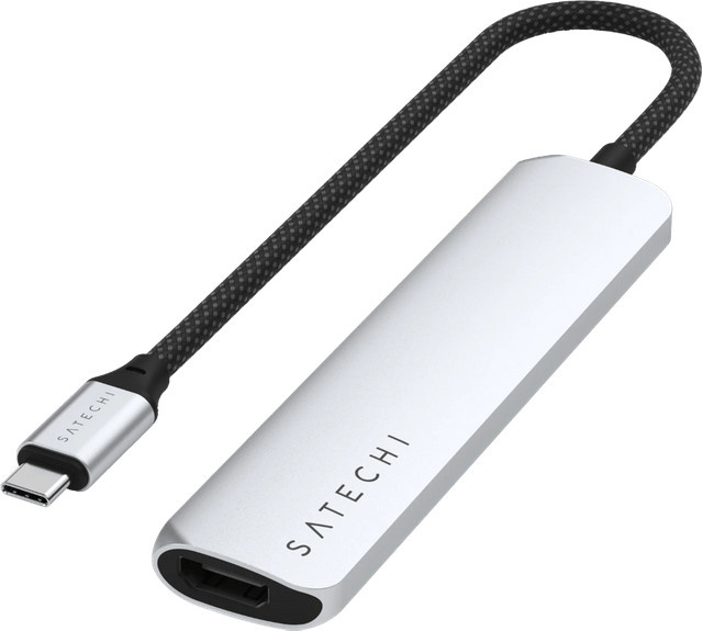 Satechi Type C Slim Multi-Port-Adapter V2 in Space Grey mit USB-C und HDMI für 4K UHD - Bild 1