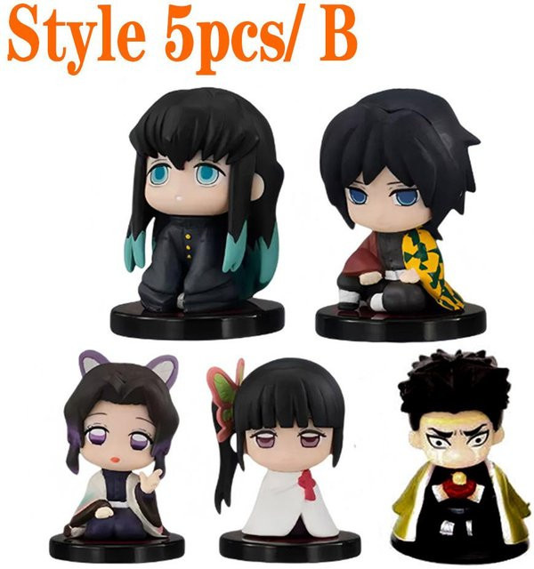 Yiran toy 1 Demon Slayer Anime Theater Edition Kamado Tanjirou Agatsuma Zenitsu Nezuko Action Figur, Set, ab 14 Jahren - Bild 1