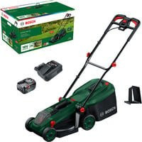 Bosch Akku-Rasenmäher Rotak 18V-32, 18 Volt, Grün-Schwarz mit Fangkorb - Bild 1