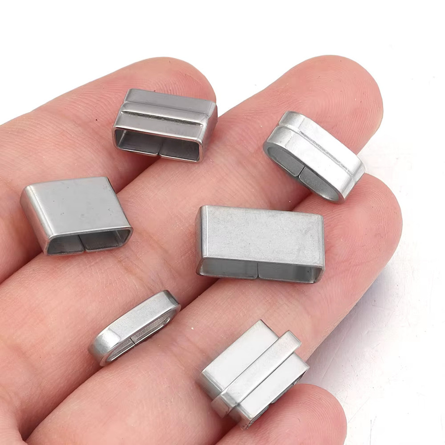 SAUVOO Edelstahl Spacer Perlen, Quadrat Rohr Stecker, Armband Zubehör - Bild 3
