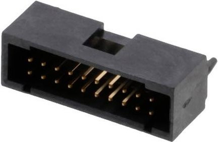 Molex Stiftleiste Standard 2 Reihen in Schwarz und Gold aus Kunststoff - Bild 1