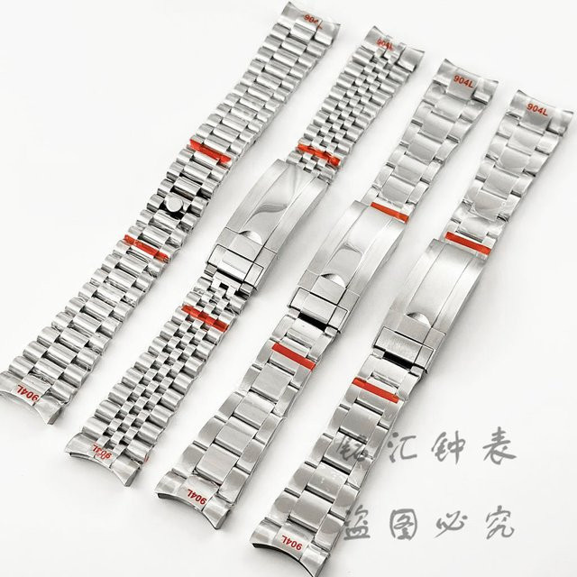 LIYAN Uhrenarmband Präsidentenarmband, Edelstahl, Silber, 20 mm, Unisex - Bild 1