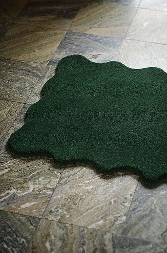 Jotex Türmatte aus Wolle und Baumwolle, Grün, B/T: 60 x 90 cm - Bild 1