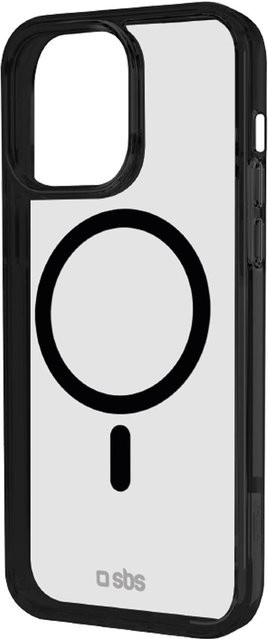 Apple iPhone 15 Case mit farbigen Rändern, kompatibel mit MagSafe, Schwarz und Transparent - Bild 1