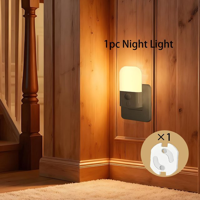 Ouelico LED-Nachtlicht mit Bewegungsmelder in Weiß für Schlafzimmer, Badezimmer und Treppen mit warmweißem Licht - Bild 1