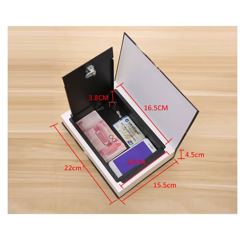 ELESABOX Geheimes Buch als Safe mit Schlüsselschloss zur Aufbewahrung von Geld und Schmuck in Multicolour - Bild 3