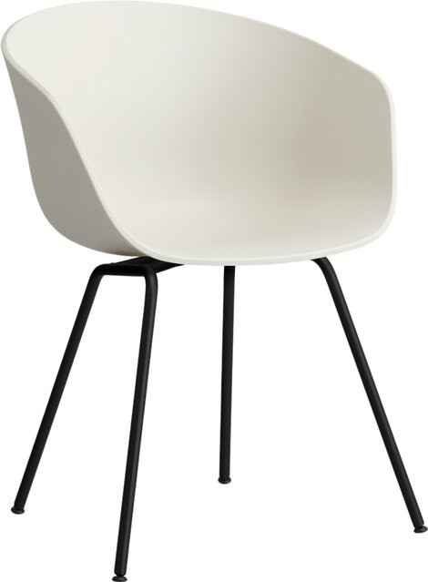 HAY About A Chair AAC 26 Designstuhl aus Polypropylen in Beige mit Stahlgestell und mattem Finish - Bild 1