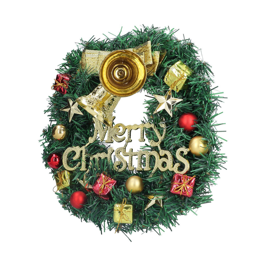 Beleuchteter Weihnachtskranz von CosyHome in Grün zum Aufhängen - Bild 2