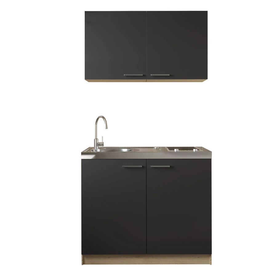 Respekta Küchenmöbel-Set Merle 6 in Schwarz mit 100 cm Breite - Bild 3