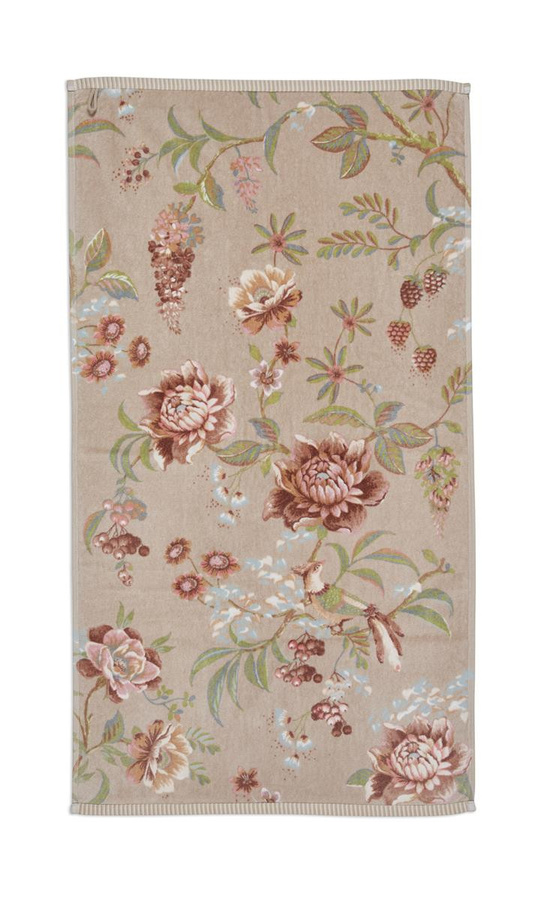 PIP Studio Handtuch Secret Garden in Khaki mit floralem Blumenranken-Design, Breite: 55 cm, Länge: 100 cm - Bild 1