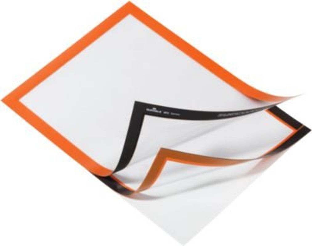Durable Duraframe Inforahmen DIN A4, 10 Stück, orange, wandmontiert mit aufklappbarer Front und entspiegeltem Glas - Bild 1