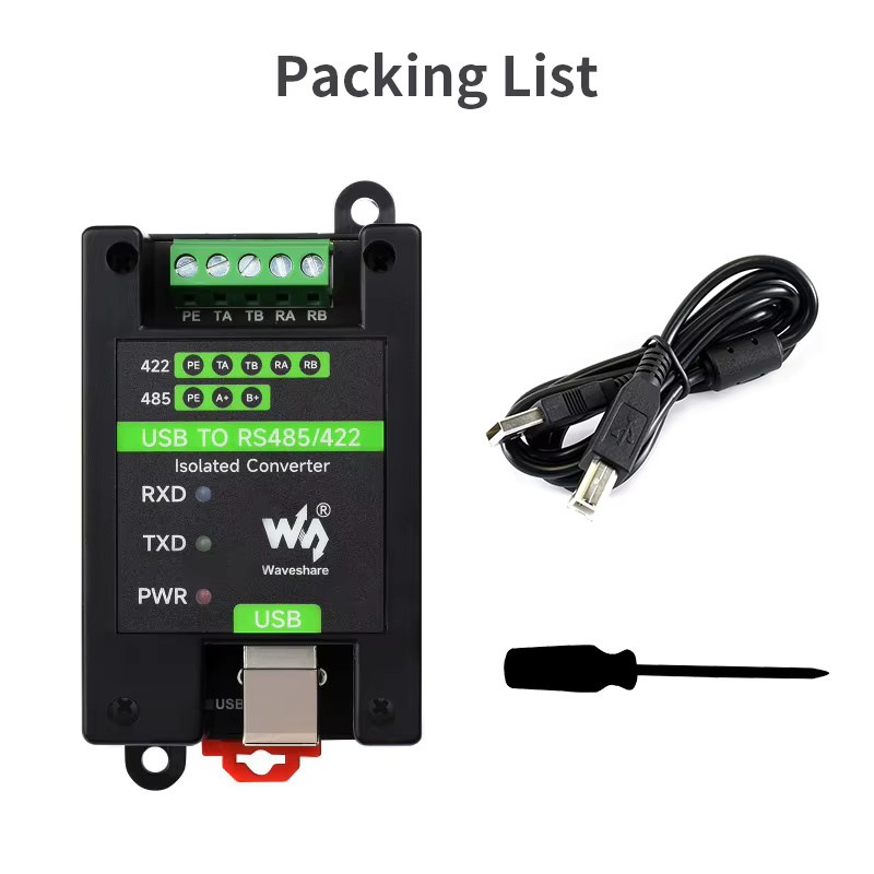 SHCHV USB zu RS485/422 Industrie-Wandler mit FT232RL Chip, isoliert mit transientem Spannungsunterdrücker und Mehrfachschutz, Schwarz - Bild 5
