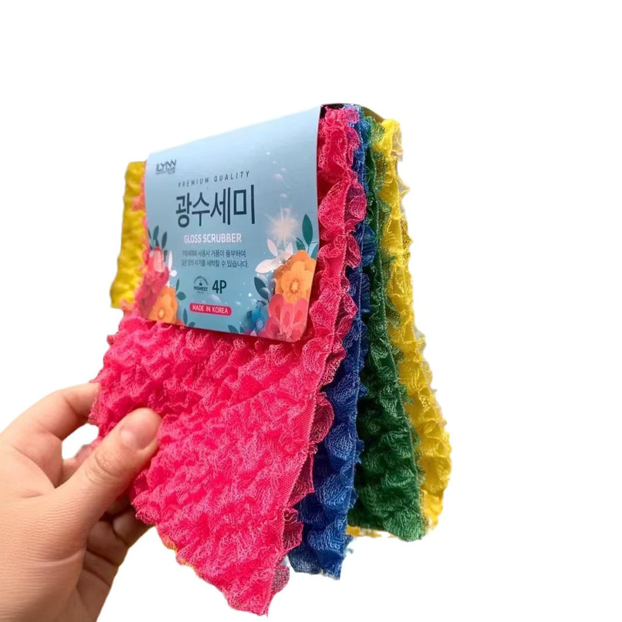 4er Pack Küchenschwämme zum Reinigen von beschichteten Pfannen und Geschirr zur Entfernung von Fett und Ölen - Bild 3