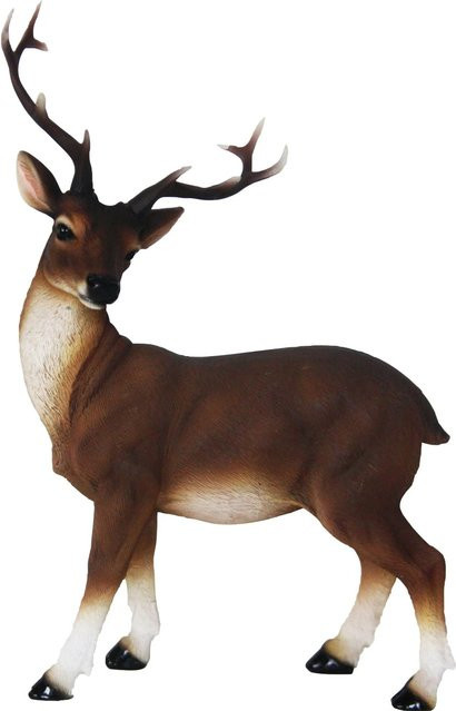 Sunny Garden Deko-Figur Hirsch in Braun aus Polyresin, Höhe: 28 cm - Bild 1
