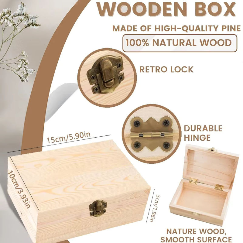 Personalisierte Hochzeits Memory Box aus Holz als Geschenk für Brautpaare und Trauzeugen - Bild 2