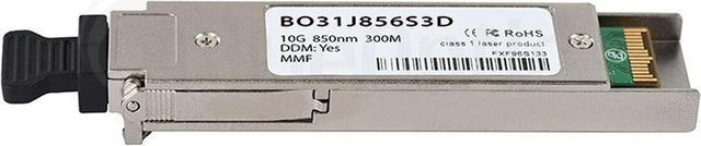 BlueOptics BO31J856S3D XFP Transceiver kompatibel mit Dell EMC, 10GBASE-SR, LC-Duplex, Multimode Fiber, 850nm, 300m, DDM, Farbe: Silber - Bild 1