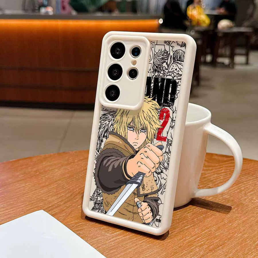 VINLAND SAGA Anime Handyhülle für Samsung Galaxy S26 S25 S24 S23 S22 S21 S20 FE Ultra Plus mit Augen-Design und Silikon-Lanyard - Bild 2