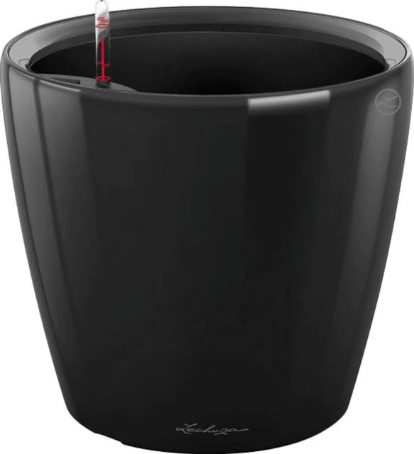 Lechuza Pflanzgefäß Classico Premium LS Schwarz hochglanz Durchmesser: 35 cm, Höhe: 32 cm - Bild 1