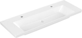 V&B Schrank-Waschtisch Subway 3.0 Eckausführung in Weiß mit 2 Schubladen ohne Überlauf, Breite: 130 cm, Tiefe: 47 cm - Bild 1