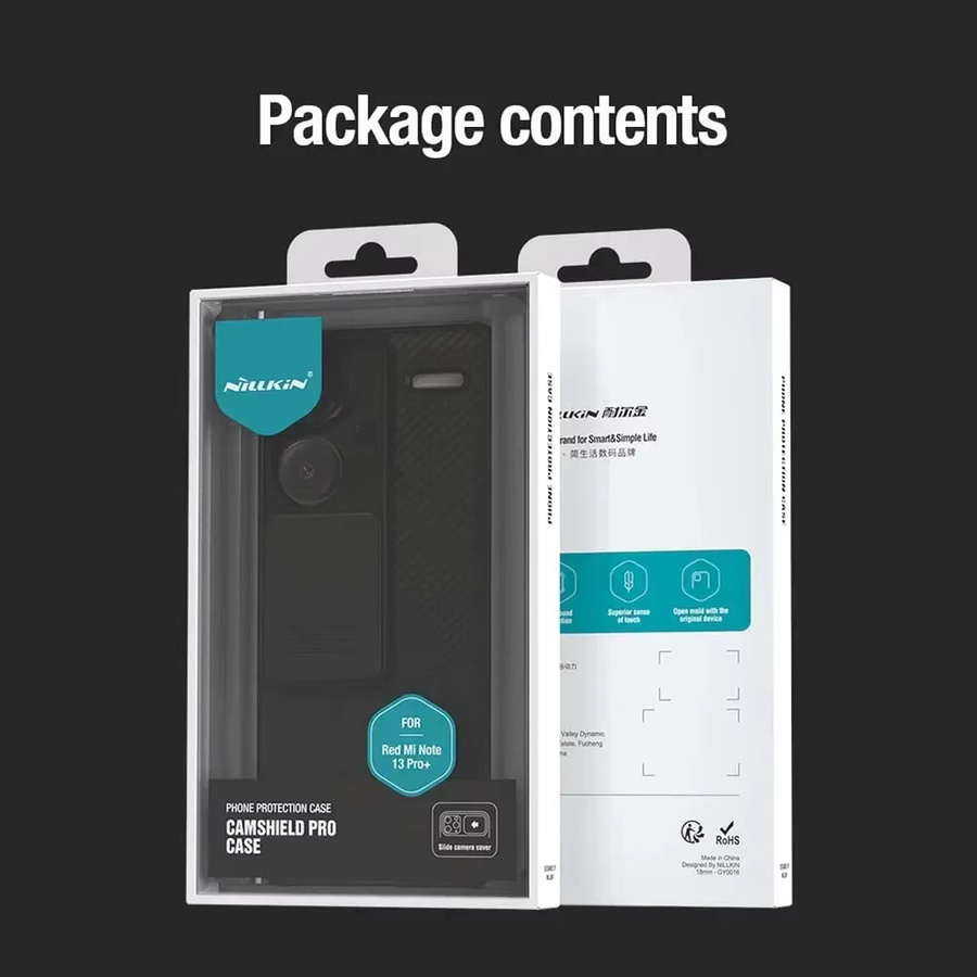 Nillkin Schutzhülle für Xiaomi Redmi Note 13 Pro Plus 5G und Redmi Note 13 Pro 5G mit Slide Kameraschutz in Schwarz - Bild 3