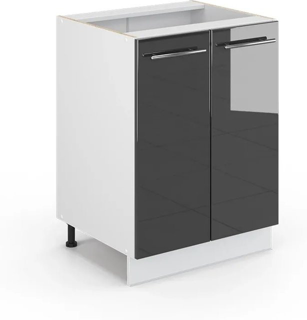 Vicco Küchenunterschrank Fame-Line Anthrazit Hochglanz und Weiß Breite: 60 cm - Bild 2