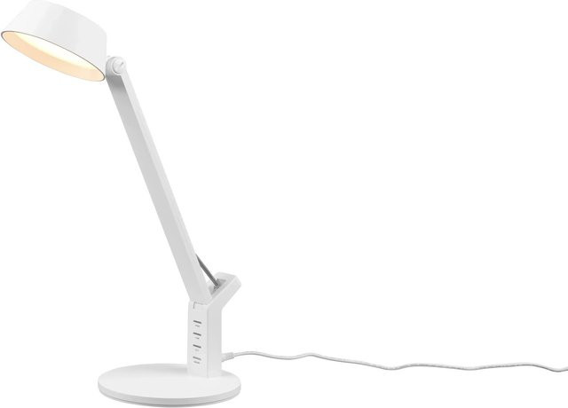 Trio LED-Tischleuchte Ava in Weiß Matt, dimmbar mit Touch-Funktion, B/T/H: 40,4 x 17,1 x 30,5 cm - Bild 1