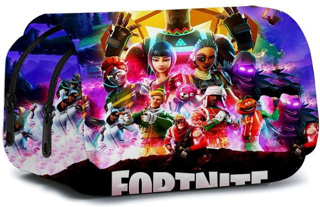 Fortnite Anime Federmäppchen Discover Intime Doppellagige Federtasche für Schüler, Mehrfarbig, B: 21 cm, T: 10 cm, H: 7,5 cm - Bild 1