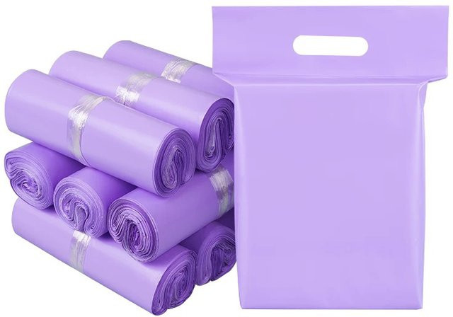 20 Stück Kuriertaschen aus PE-Kunststoff in Lila mit selbstklebender Dichtung - Bild 1