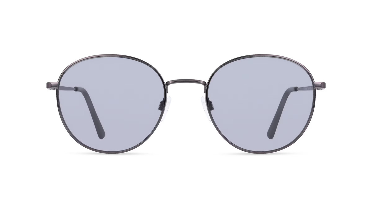 Fielmann OU 001 SUN Sonnenbrille Panto, Vollrand, Edelstahl, Unisex, grau - Bild 1