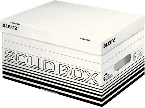 Leitz Archivbox 6117-00-01 aus Karton in Weiß und Schwarz, 10er Set, H x B x T: 370 x 265 x 195 mm - Bild 1