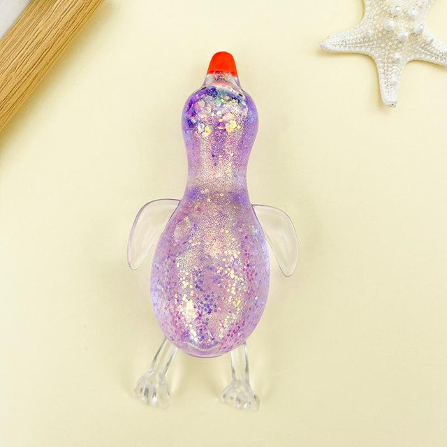 A Family Of Home Textiles Glitzer Kristall Schwan Ente Squishy, violett - Bild 1