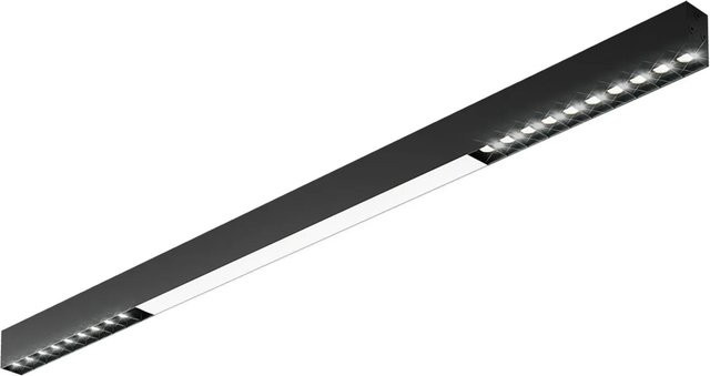 NETTLIFE LED Deckenleuchte aus Metall in Schwarz, dimmbar mit Fernbedienung, Länge: 107 cm - Bild 1