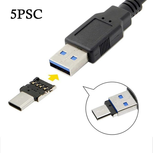 USB-C auf USB 2.0 OTG Adapter Konverter für Samsung und Macbook mit Typ-C Stecker auf USB Buchse - Bild 1