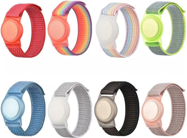Wasserdichtes Kinderarmband aus TPU mit Cartoon-Design und verstellbarem Nylonband als Ersatzarmband für deinen Apple AirTag Tracker, Multicolour - Bild 1