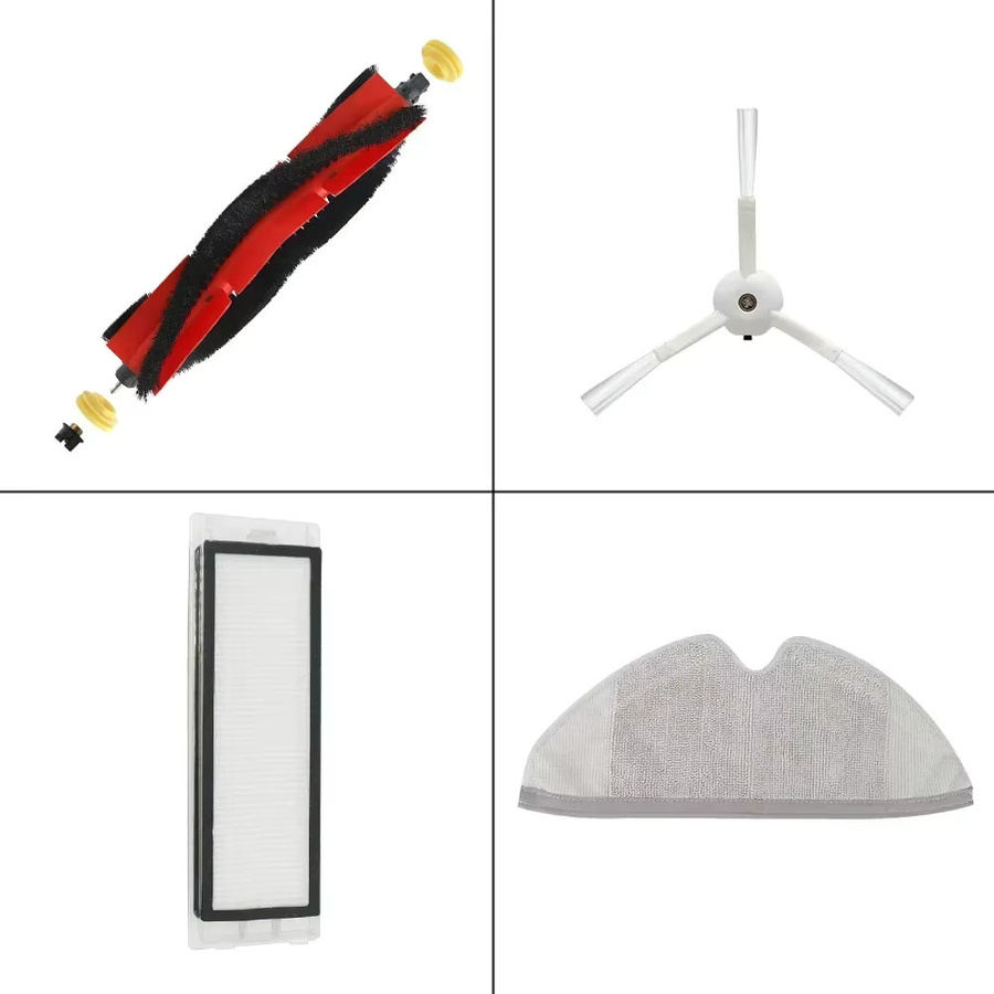 Roborock S5 Max S50 S51 S55 S6 S60 S6 Pure Zubehör-Set mit Mopptuch, HEPA-Filter, Hauptbürste und Seitenbürsten - Bild 1