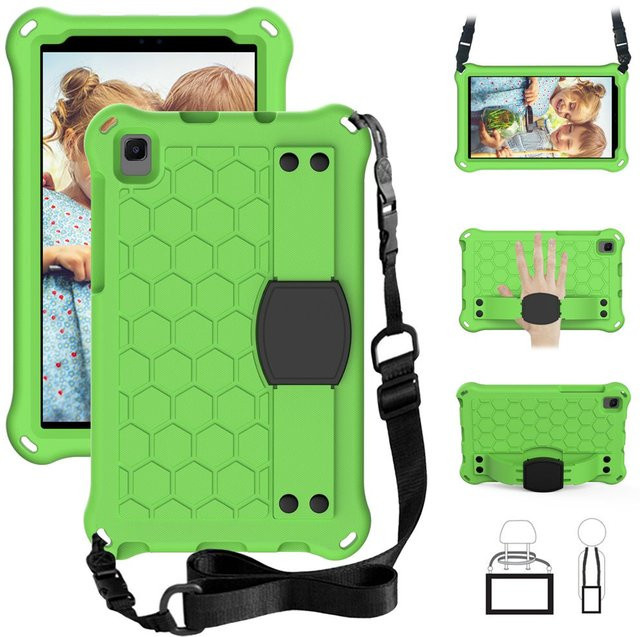 Stoßfeste EVA-Schaumstoff Hülle mit Handgriff für Samsung Galaxy Tab A7 Lite 8.7 Zoll (SM-T220 T225) in Grün - Bild 1