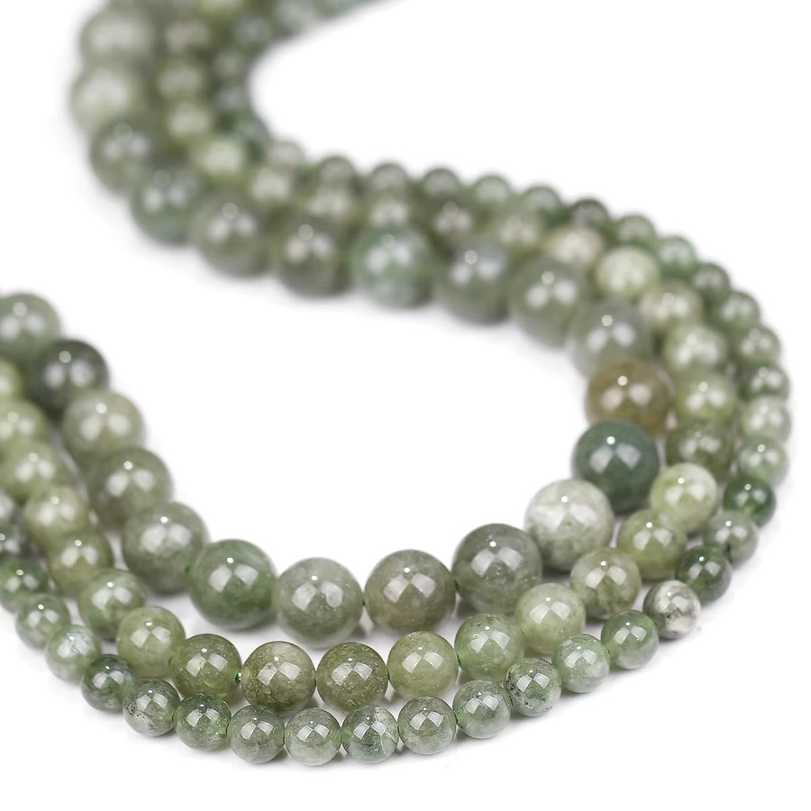 SHIJIWLS Perlen Olive Jade Quarz, 6/8/10mm, Unisex - Bild 2