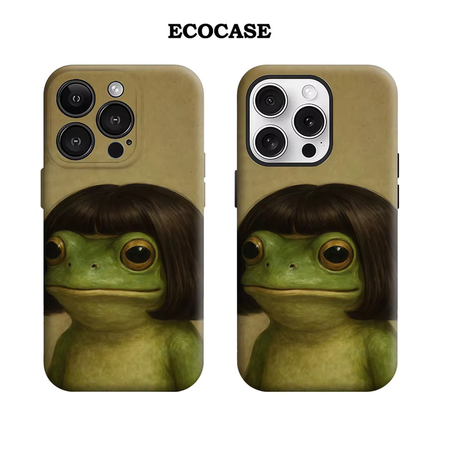 Wigged Funny Frog Handyhülle für iPhone 17 16 15 14 13 12 11 Pro Max Plus mit doppelschichtiger Rückseite - Bild 2