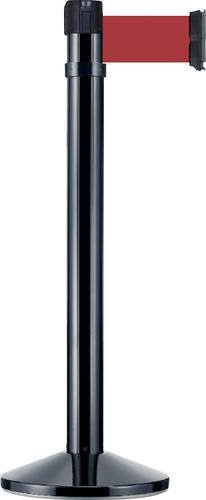 VISO RS410BKRE Gurtabsperrpfosten mit 3 Gurten in Schwarz, freistehend, Gurtlänge: 4,3 m - Bild 1