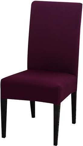 Airldianer Stuhlbezüge aus elastischem Spandex in Lila, einfarbige Stretch-Stuhlhussen für Esszimmer und Bankette - Bild 1
