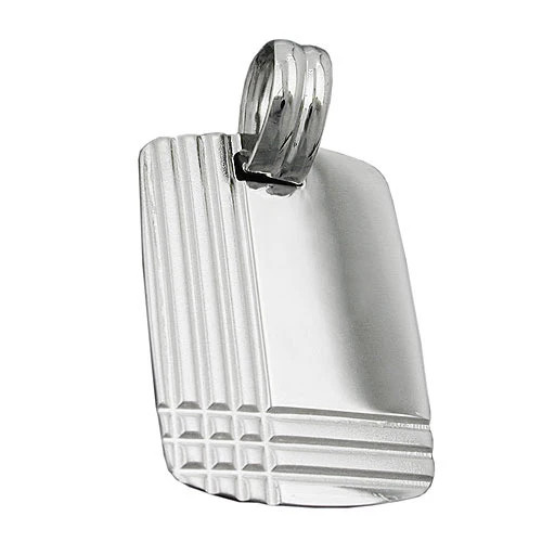 Colfem Anhänger Gravurplatte mit Muster, 925 Silber, Unisex - Bild 1